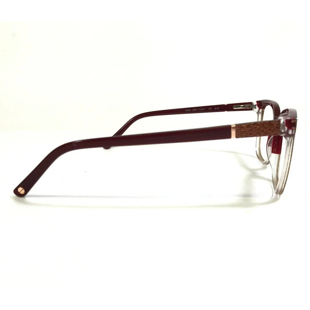 L.A.M.B Eyeglasses Frames LA084 BUR Red Clear Beige Striped 53-17-140